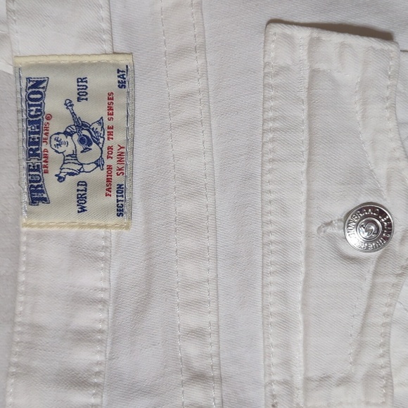 True Religion White Skinny Jeans 29 - Picture 7 of 9
